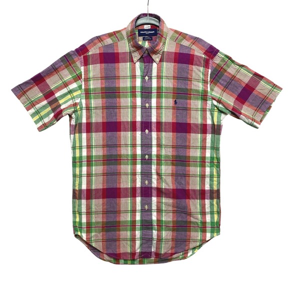 Ralph Lauren Other - Ralph Lauren Shirt Mens Size Small Red Green Short Sleeve Button Down Golf
